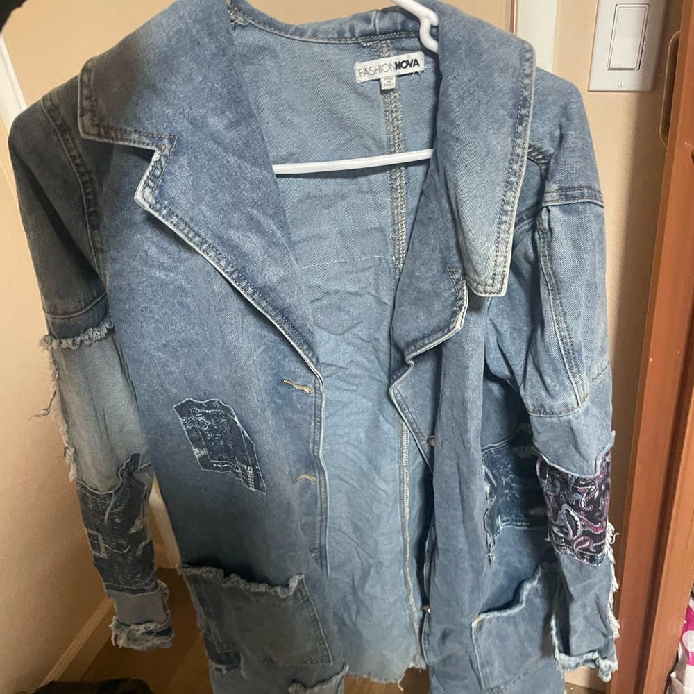DENIM TRENCHCOAT FASHION NOVA